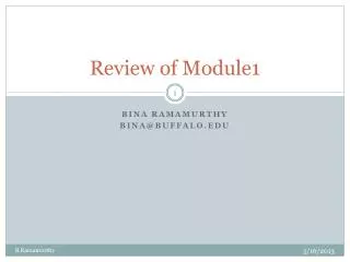 Review of Module1