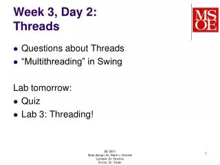 Week 3, Day 2: Threads