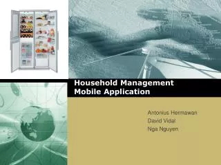 Household Management Mobile Application