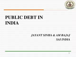 PUBLIC DEBT IN INDIA