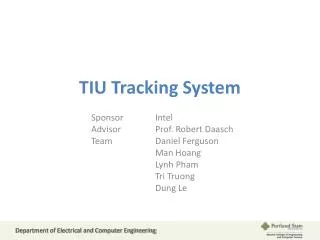 TIU Tracking System