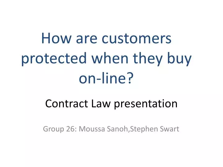 how are customers protected when they buy on line