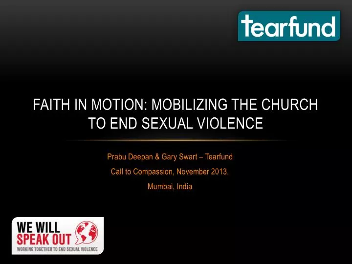 faith in motion mobilizing the church to end sexual violence