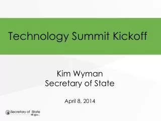 Technology Summit Kickoff