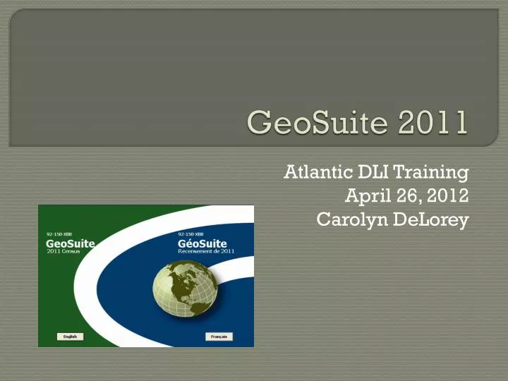 geosuite 2011