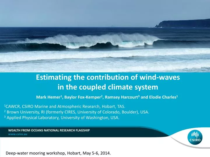 estimating the contribution of wind waves in the coupled climate system