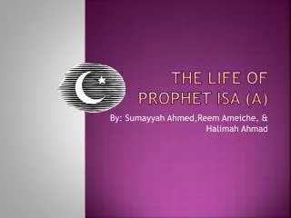 The Life of Prophet Isa (a)