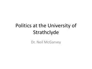 Politics at the University of Strathclyde