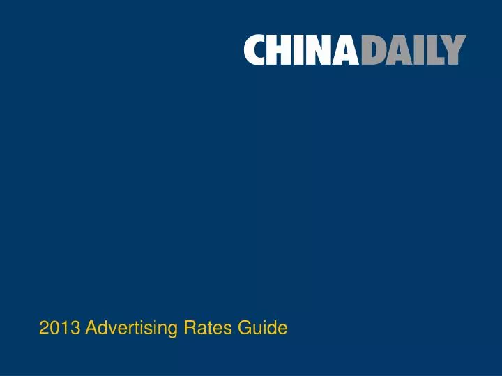 2013 advertising rates guide