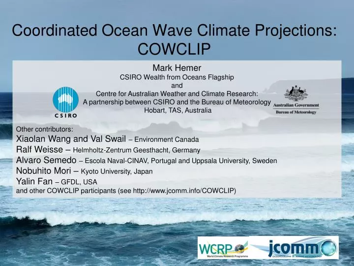 coordinated ocean wave climate projections cowclip