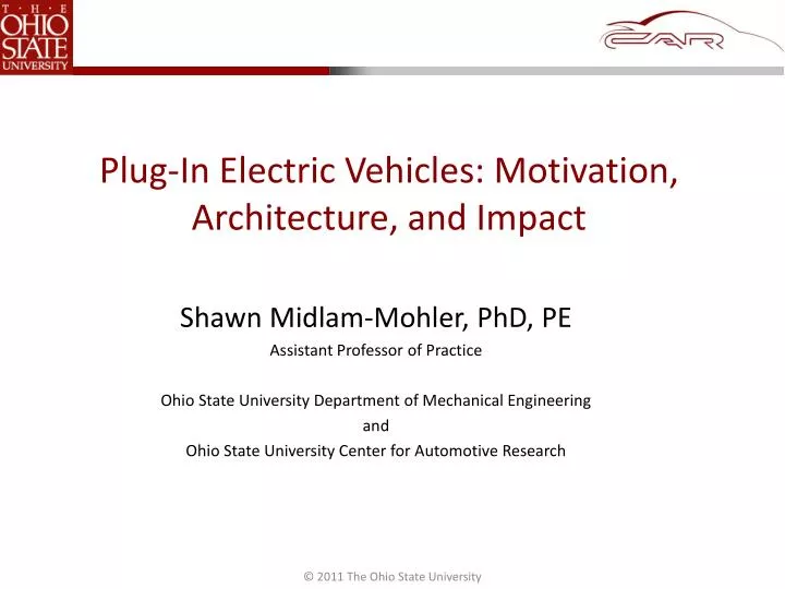 plug in electric vehicles motivation architecture and impact