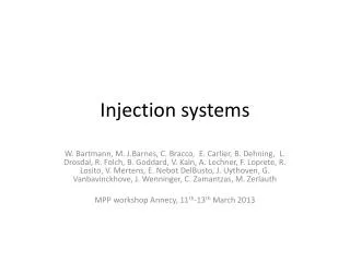 Injection systems