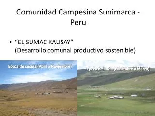 Comunidad Campesina Sunimarca - Peru