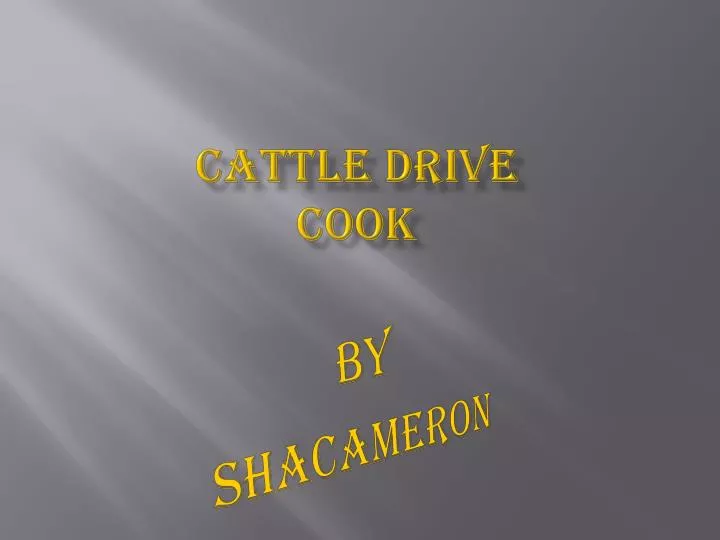 cattle drive cook