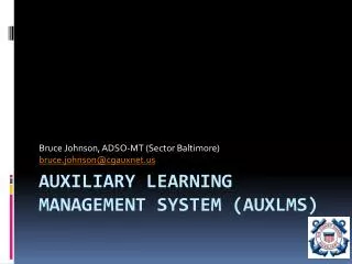 Auxiliary learning management system ( AuxLMS )