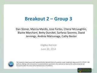 Breakout 2 – Group 3