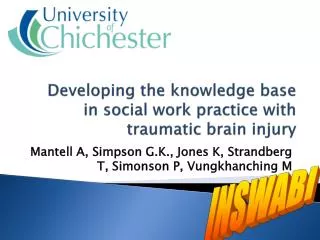 Developing the knowledge base in social work practice with traumatic brain injury