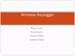 Wireless Keylogger