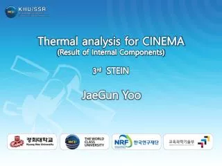 Thermal analysis for CINEMA (Result of Internal Components) 3 rd STEIN