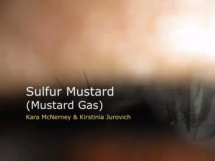 sulfur mustard mustard gas