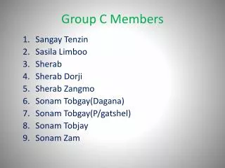 Group C Members