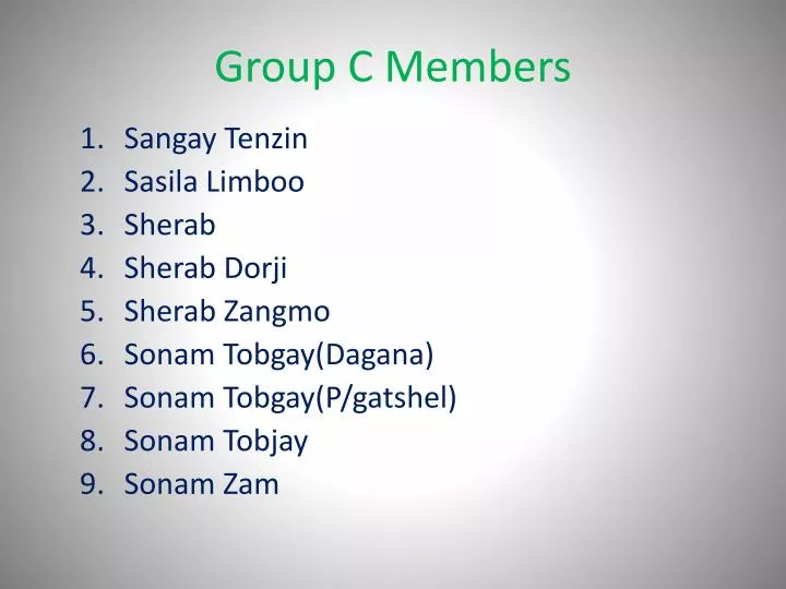 group c members