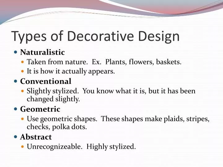 types of decorative design