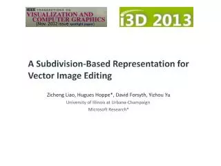 A Subdivision-Based Representation for Vector Image Editing