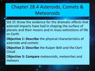 Chapter 28.4 Asteroids, Comets &amp; Meteoroids