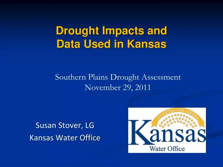 drought impacts and data used in kansas