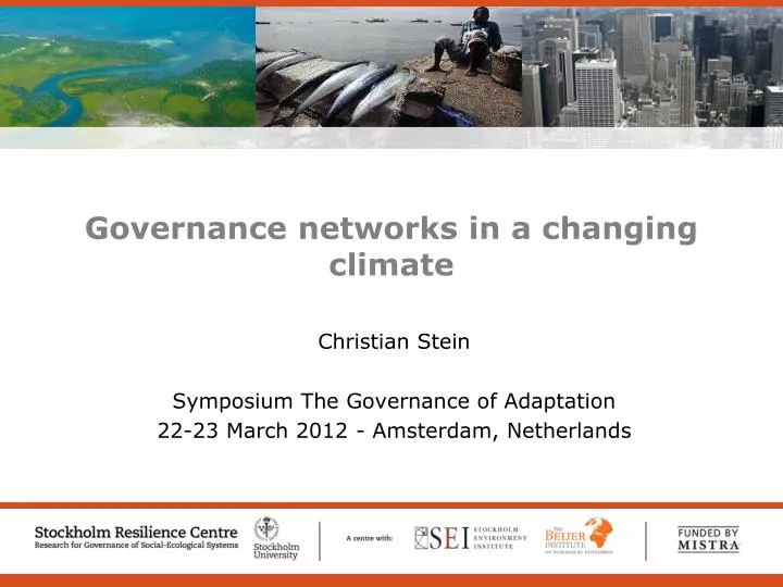 governance networks in a changing climate