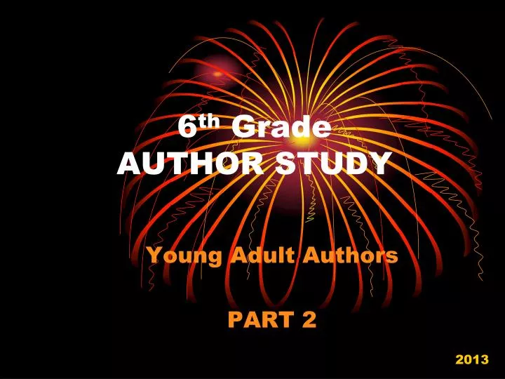 6 th grade author study