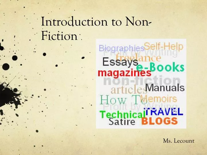 introduction to non fiction