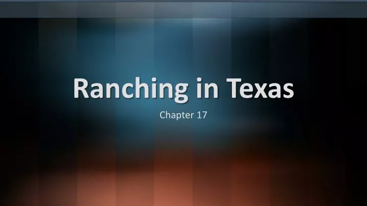 ranching in texas