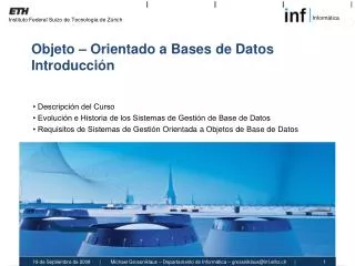 objeto orientado a bases de datos introducci n