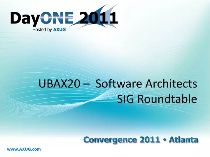 ubax20 software architects sig roundtable