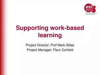Supporting work-based learning