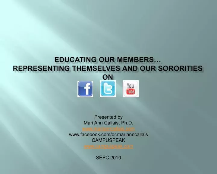 educating our members representing themselves and our sororities on
