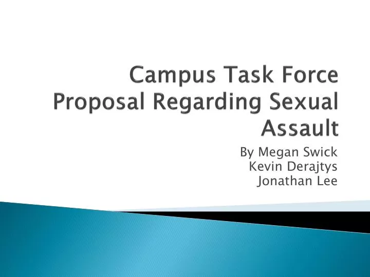 campus task force proposal regarding sexual assault