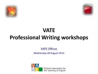 VATE Professional Writing workshops