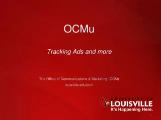 OCM u Tracking Ads and more