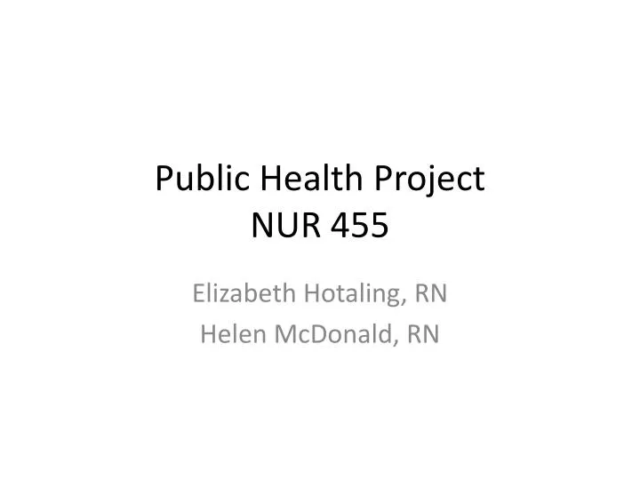 public health project nur 455