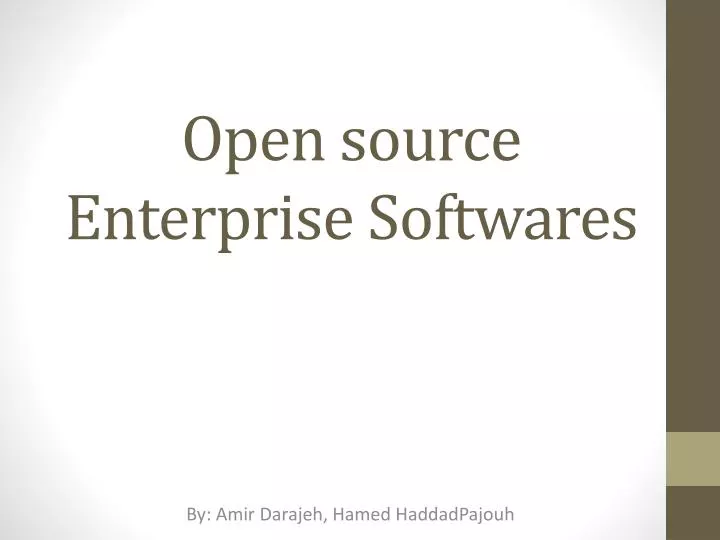 open source enterprise softwares