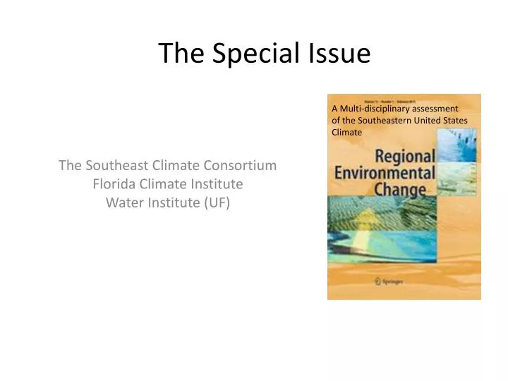 the special issue