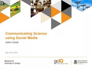Communicating Science using Social Media
