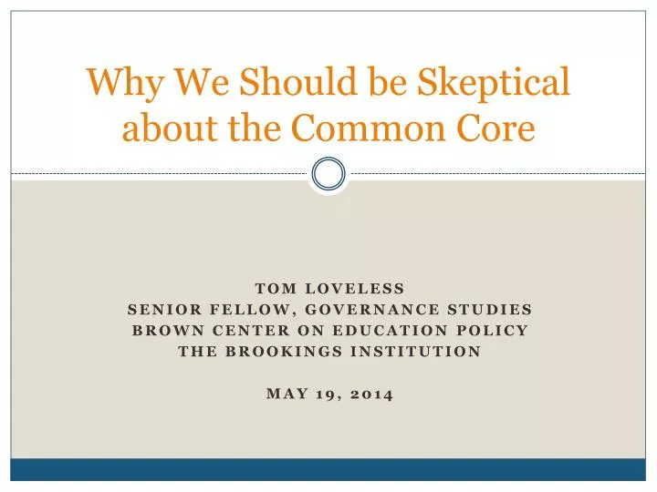 why we should be skeptical about the common core