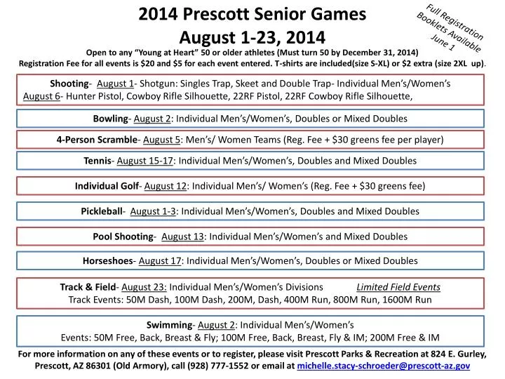2014 prescott senior games august 1 23 2014