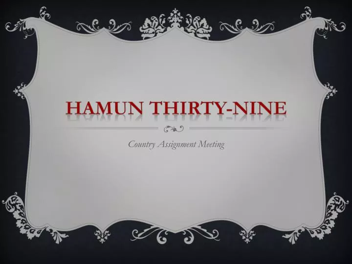 hamun thirty nine