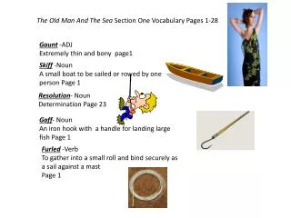 The Old Man And The Sea Section One Vocabulary Pages 1-28