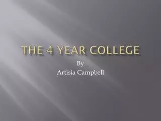The 4 year college